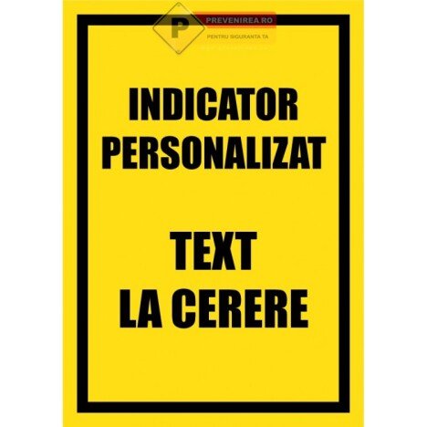 Indicator personalizat text la cerere