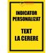 Indicator personalizat text la cerere